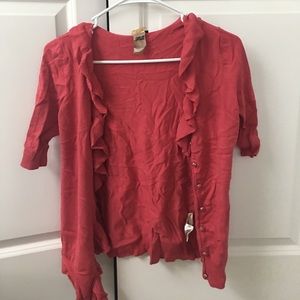 Ruffled cardigan