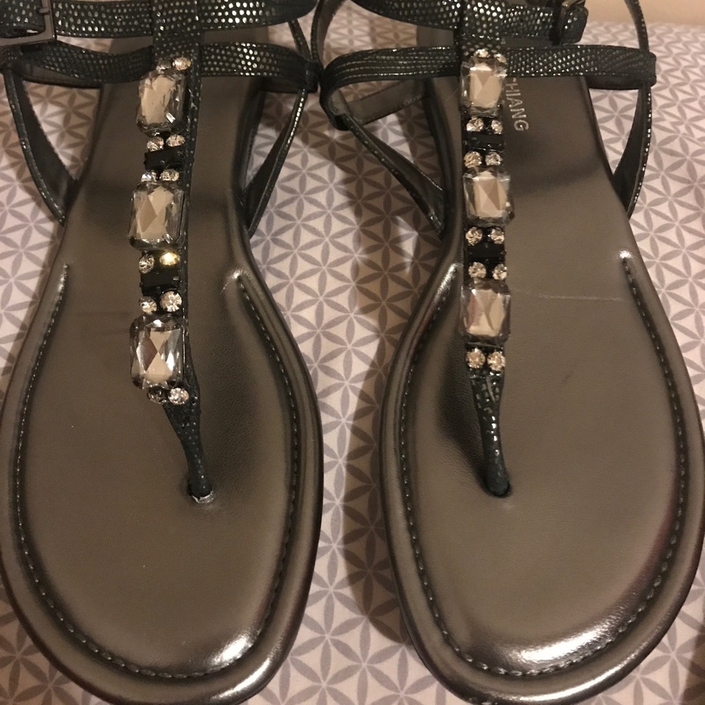 Arturo Chiang Charcoal Grey Sandals