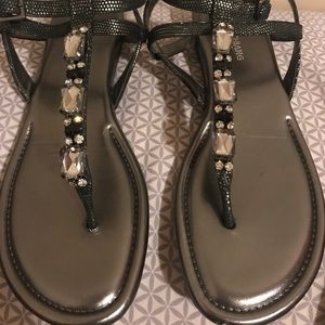 Arturo Chiang Charcoal Grey Sandals