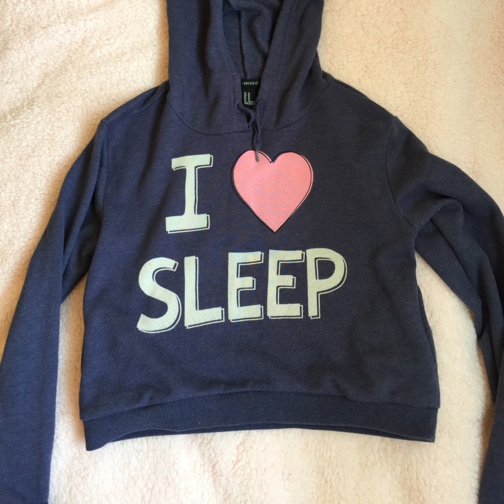 I 💜Sleep Forever 21 Cropped Hoodie