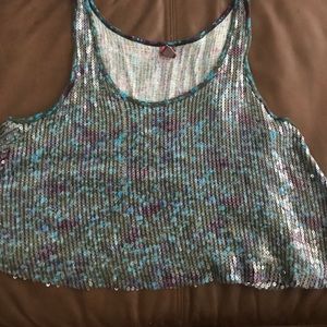 Free people swing sequin top