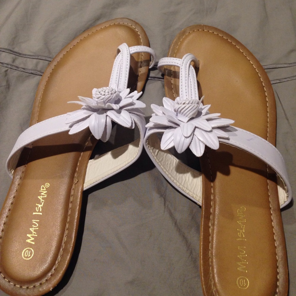 White sandals