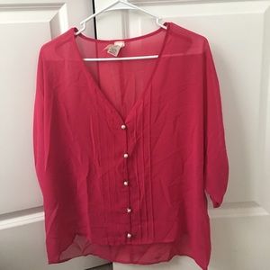 Urban outfitters pink blouse