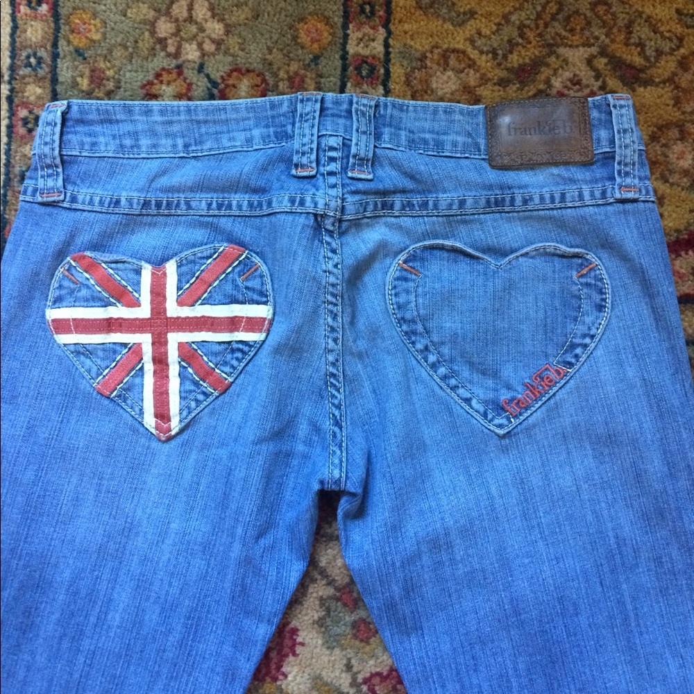 Frankie B Heart Pocket Union Jack Jeans