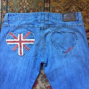 Frankie B Heart Pocket Union Jack Jeans