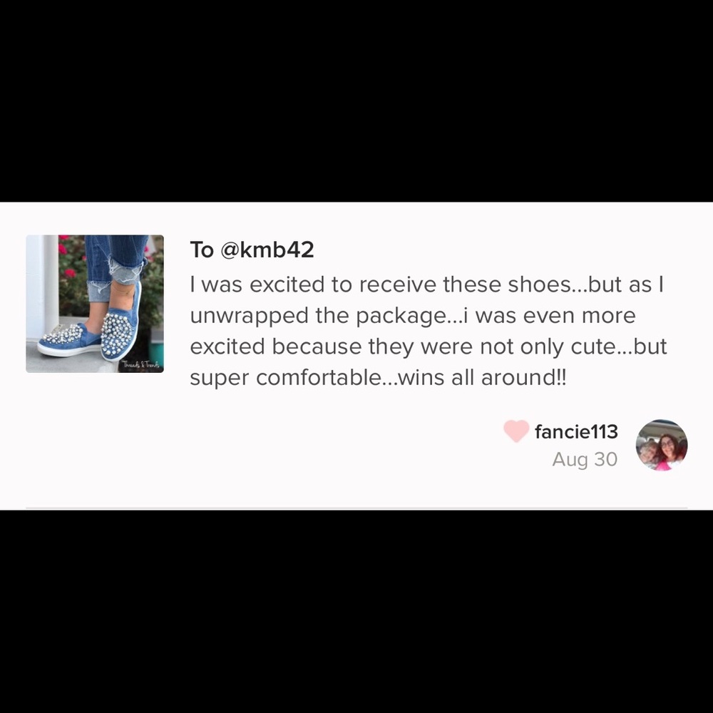 FLASH SALE! Glam Denim & Pearls Slip on Sneakers - Picture 6 of 6