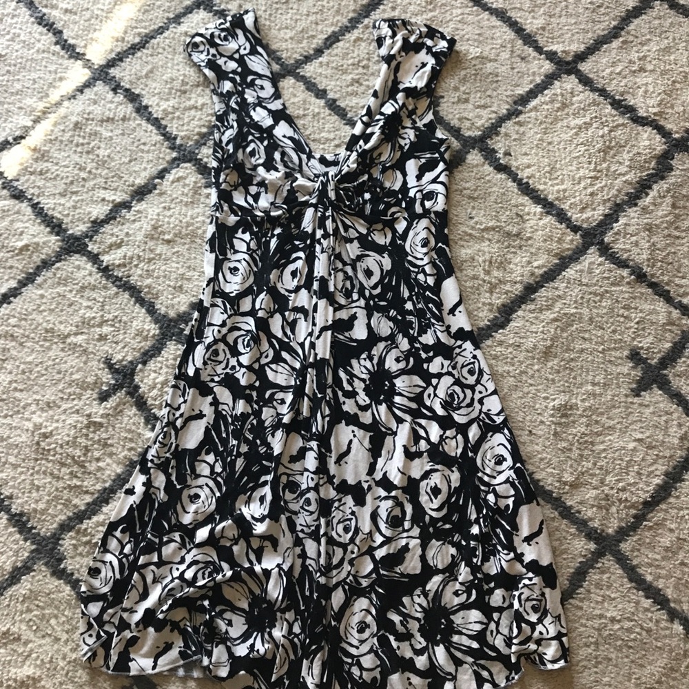 Black and White Floral Dress
