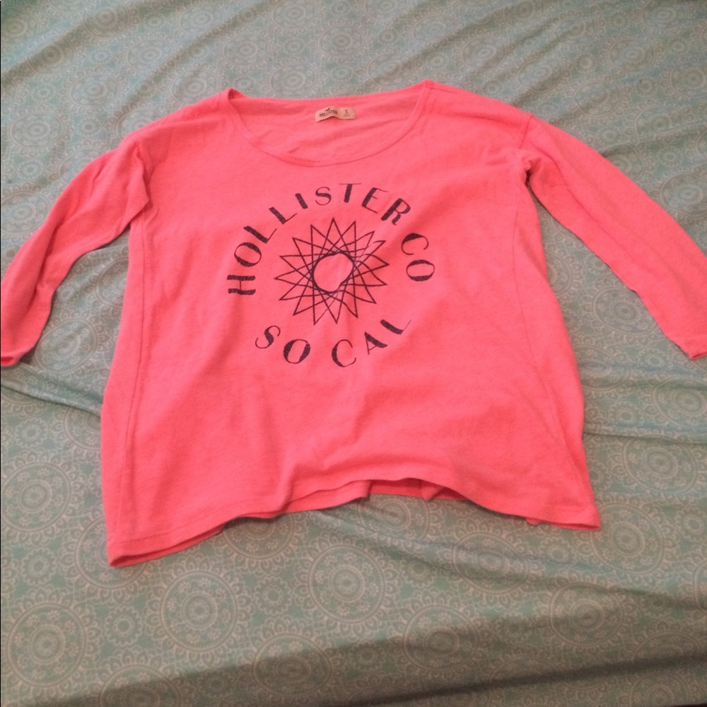 A pink loose hollister co shirt