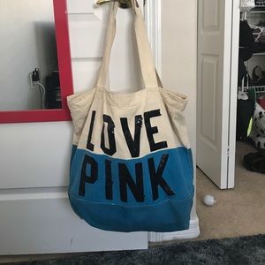 Love pink tote