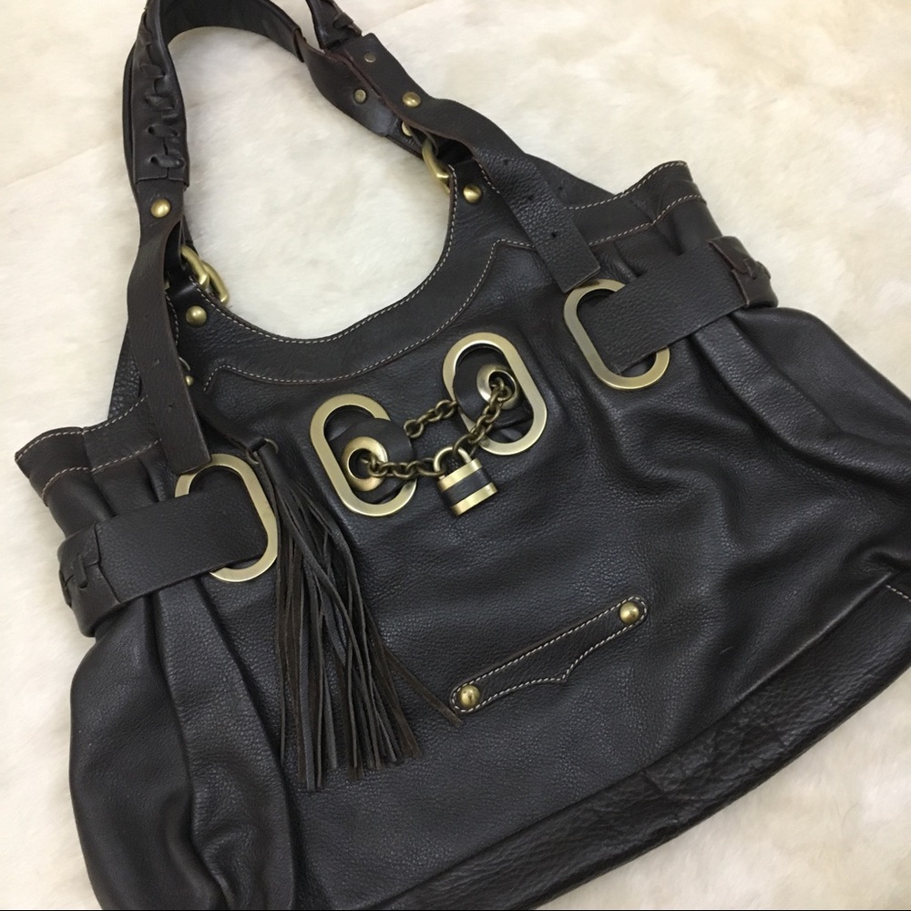 {NWOT} Vera Pelle Dark Brown Purse
