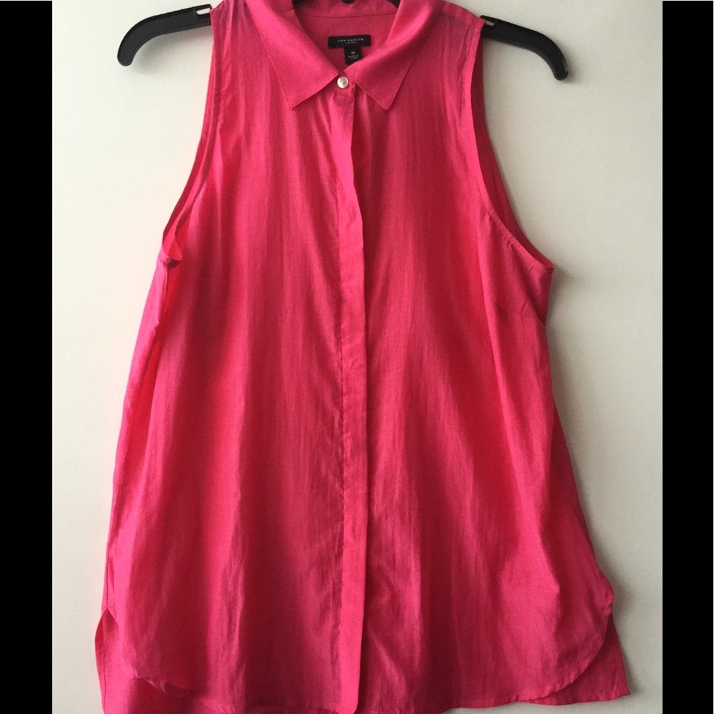 Bright pink blouse