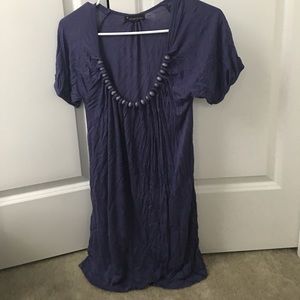 Purple dress with beaded neckline