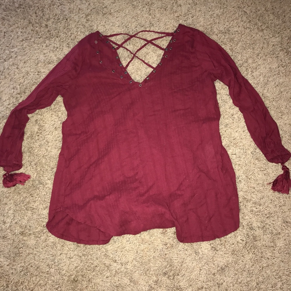 Caged Hollister Top