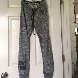 PINK gray sweatpants