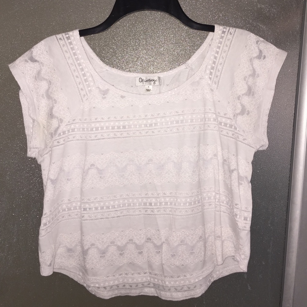 white crop top