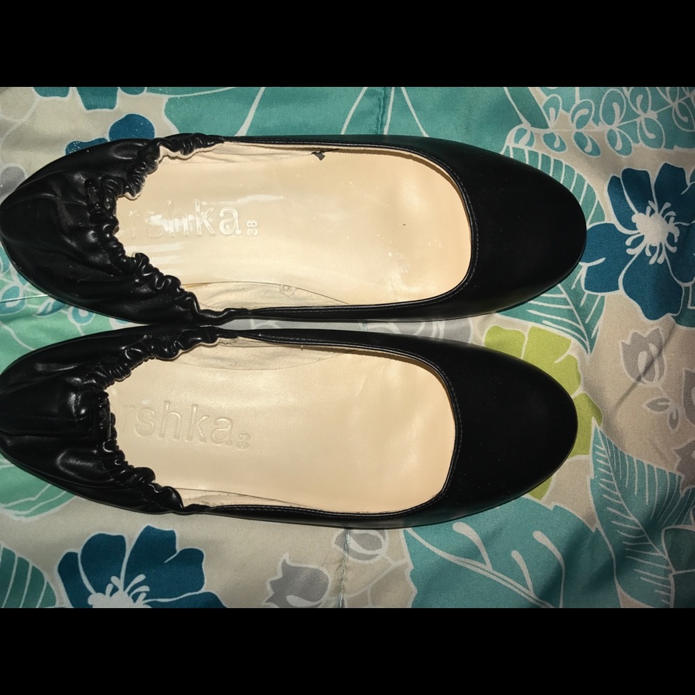 Black bershka flats