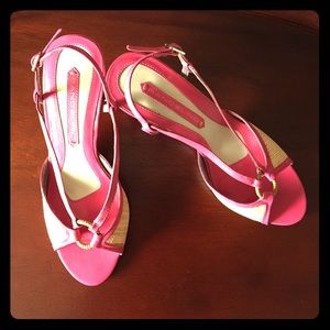 LIKE NEW Hot Pink Strappy Sandals Heels 🔥