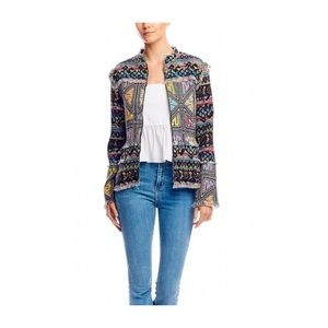 Nicole Miller Printed Tweeds Peplum Jacket-NWT