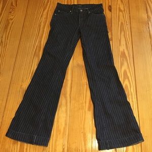 James jeans pinstripe dark denim jeans