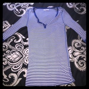 SOLD🖤Michael Stars 3/4 Sleeve Striped Shirt