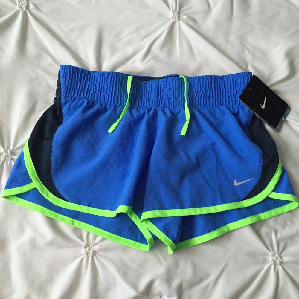 NWT Nike Pro Dri Fit Blue Green Tempo Shorts