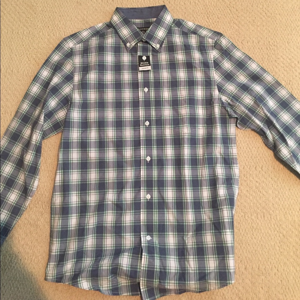 George plaid button down shirt