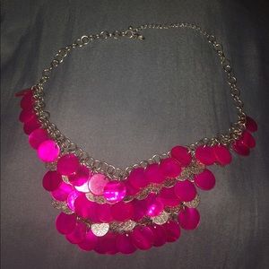 🔥Cute pink and silver necklace😍💗
