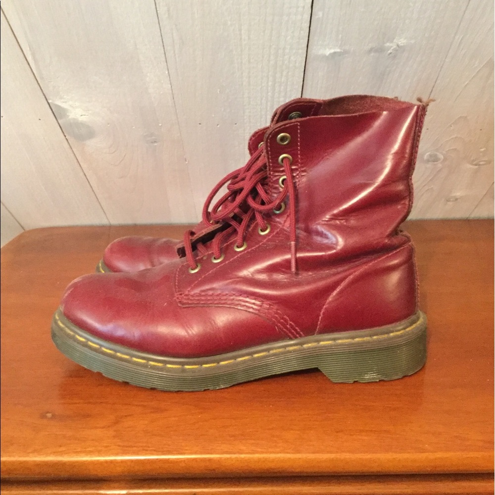 Maroon Doc Marten Boots
