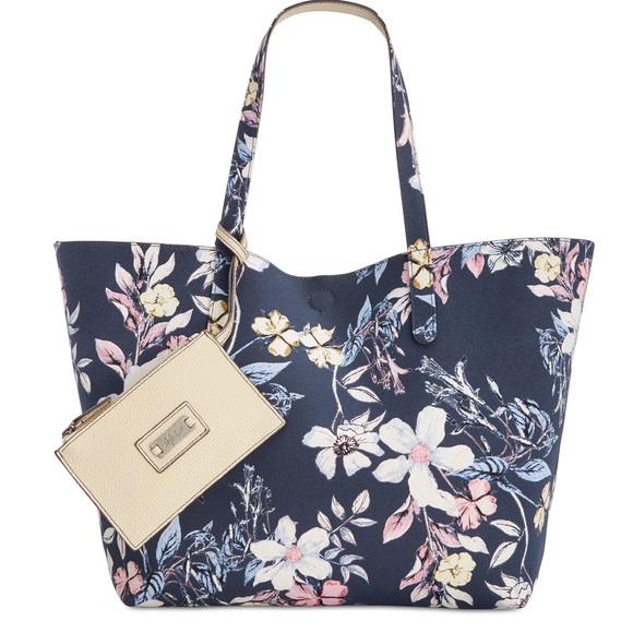 Style & Co. Handbags - New Style & Co. Reversible Floral Tote with Pouch