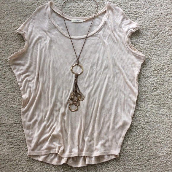 Short Sleeve Ribbed Tunic Top - Picture 3 of 4