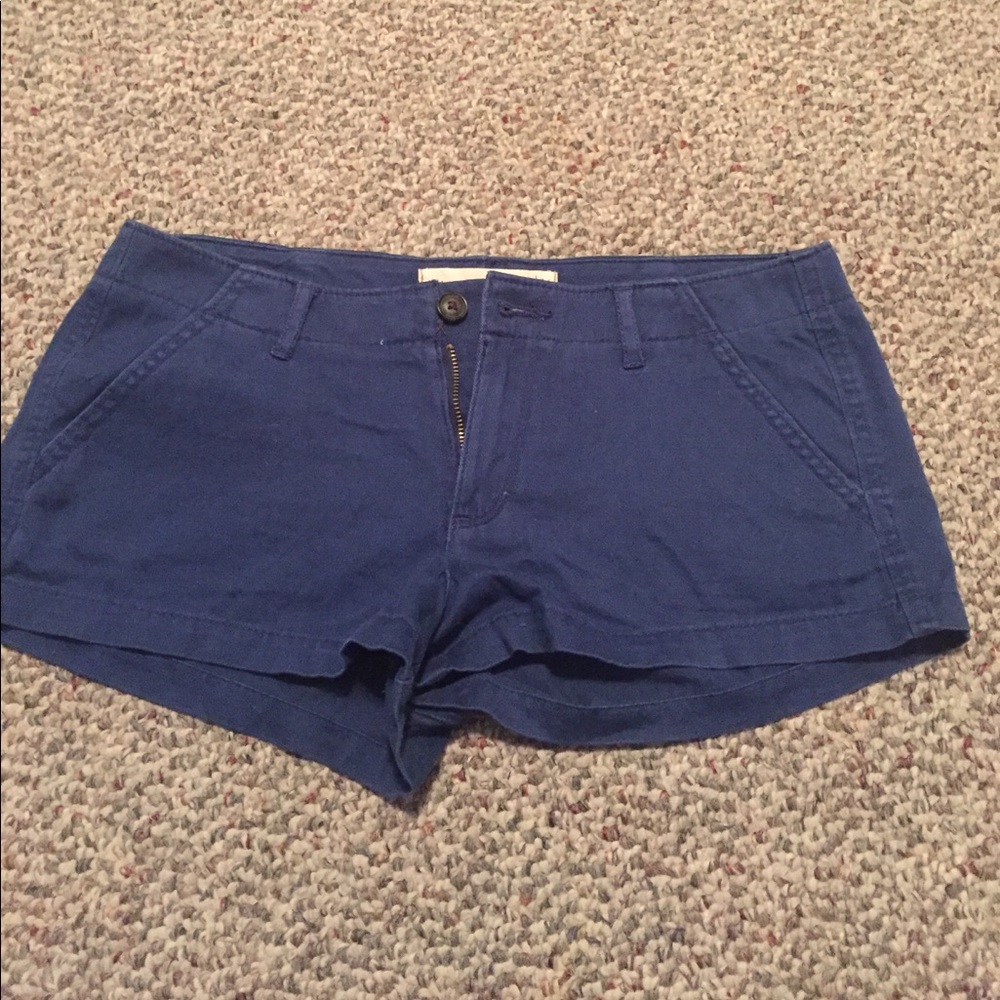Blue corduroy shorts
