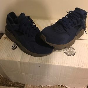 Nike Huarache Blue Suede