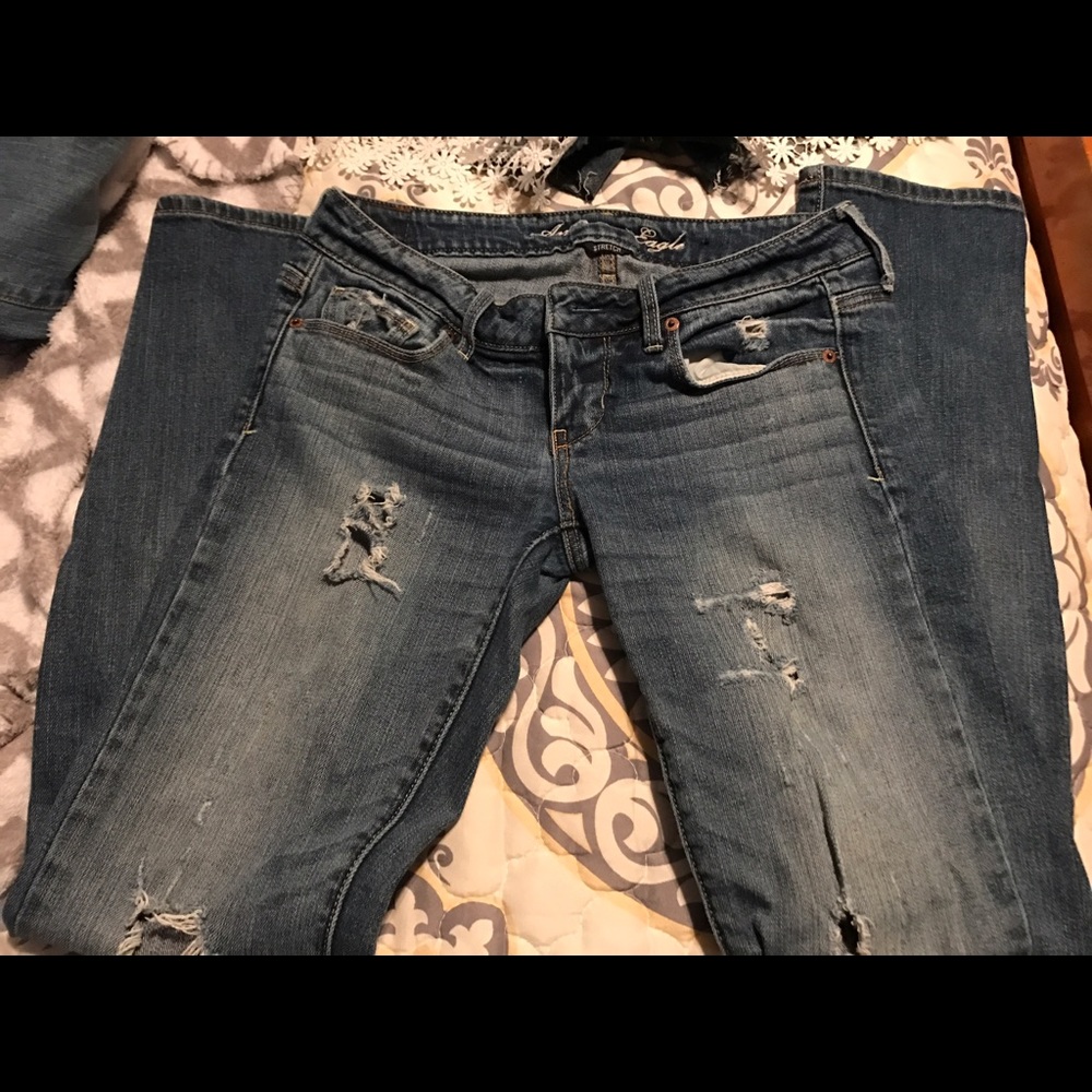 Distressed jeans