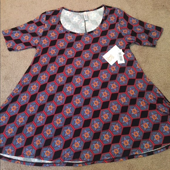 LuLaRoe Patterned Perfect Tee - Picture 1 of 4