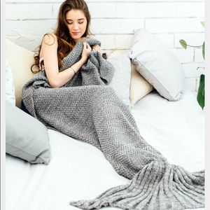 Grey Mermaid Blanket