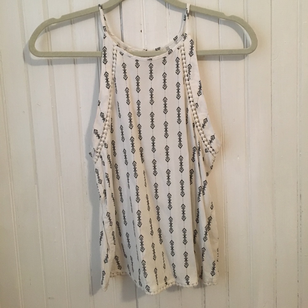 Mudd Patterned Halter Tank Top