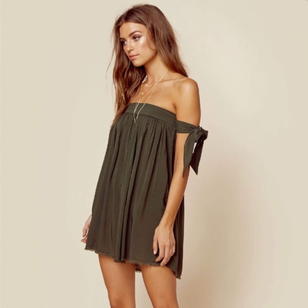 Blue Life Venus Tie Dress in Olive