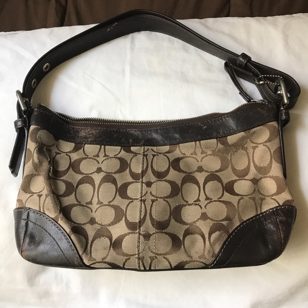 Authentic Brown Coach Purse f0832 f13012