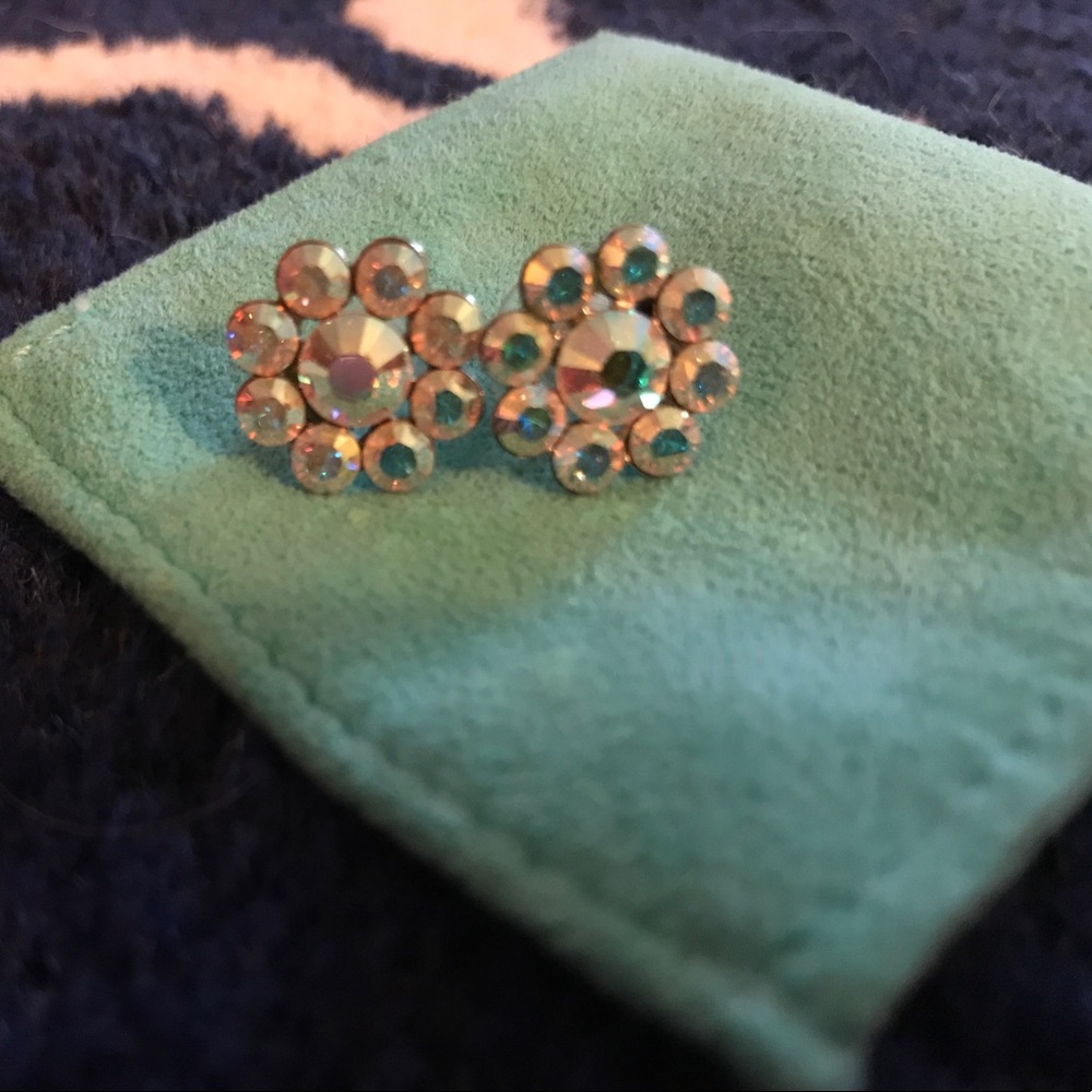 Tarina Tarantino Crystal Flower Studs