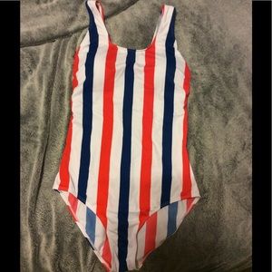 Solid & striped swimwear Anne Marie lookalike