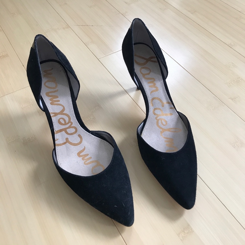 Like new Sam Edelman black suede heels