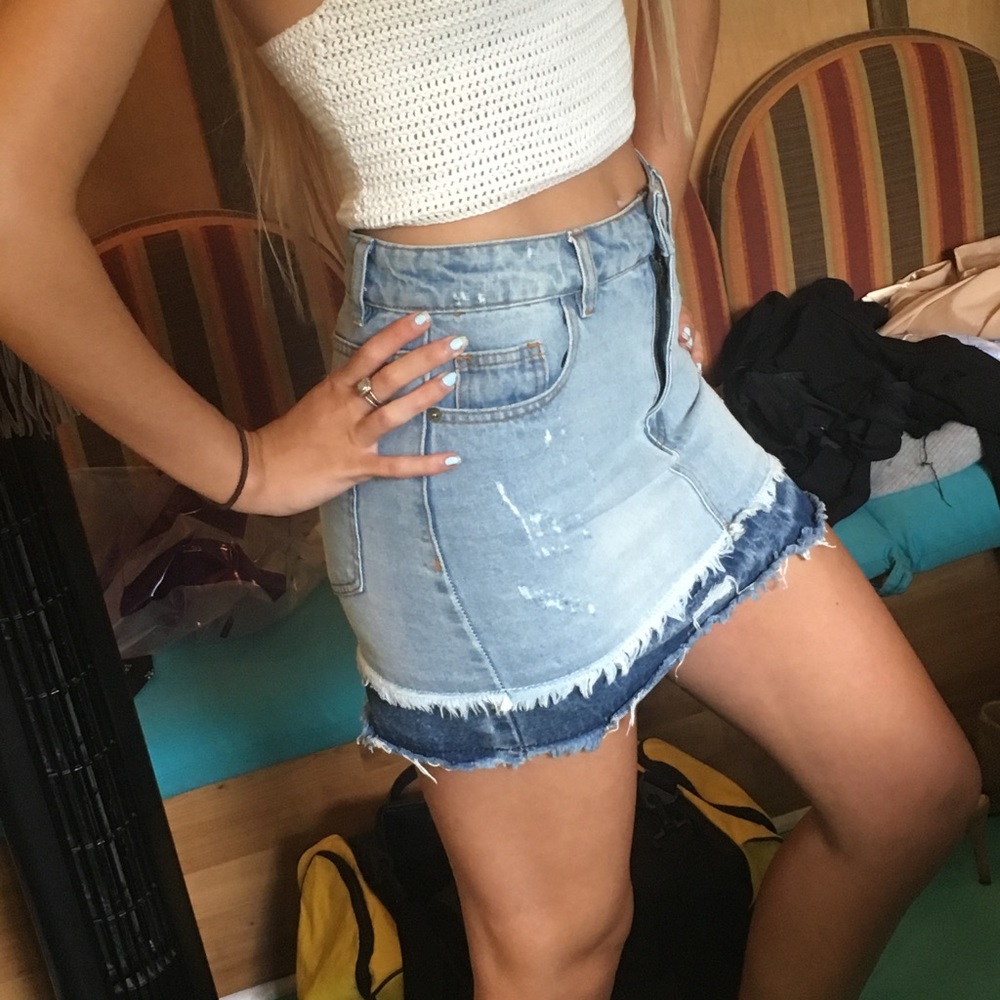 Lost in Lunar Jean Skirt