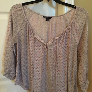 American Eagle Bohemian style blouse