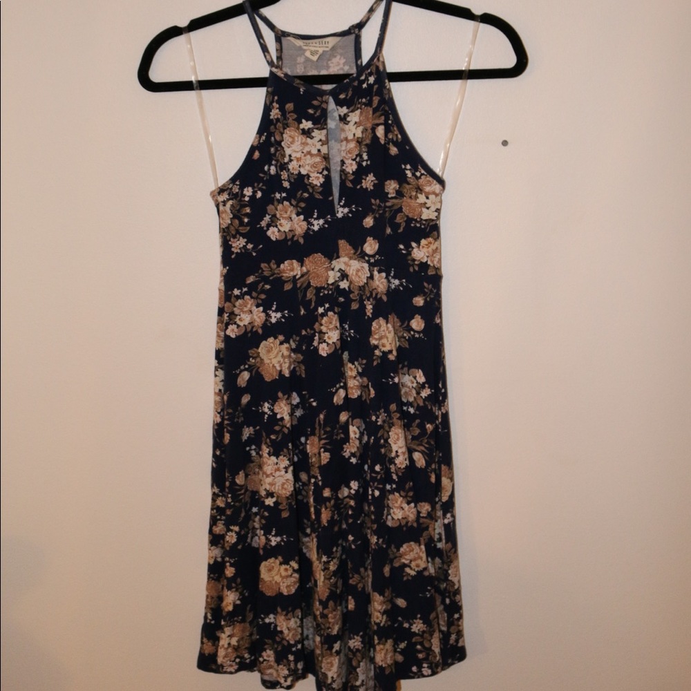 Navy floral dress