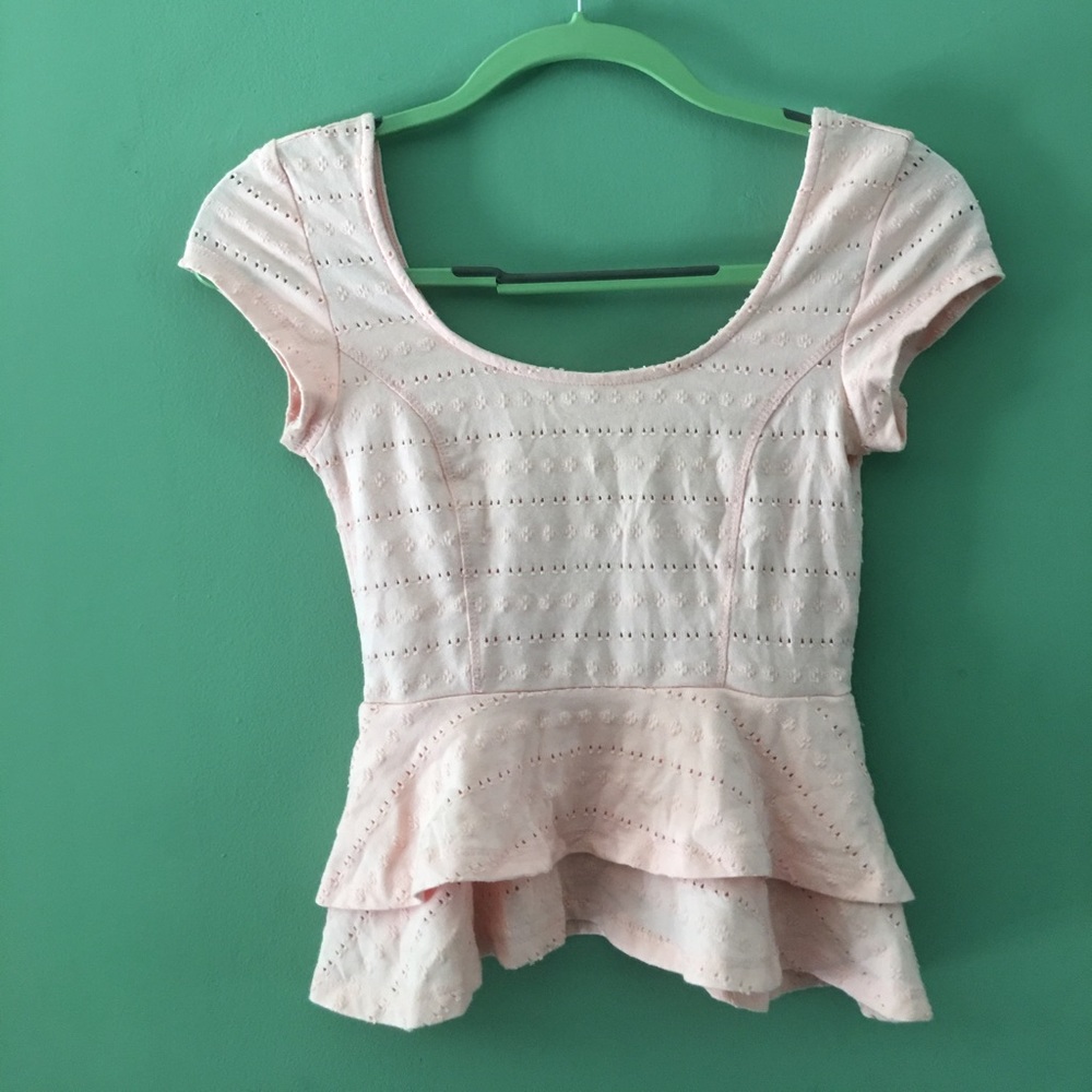 Urban outfitters ruffled swoop neck shirt