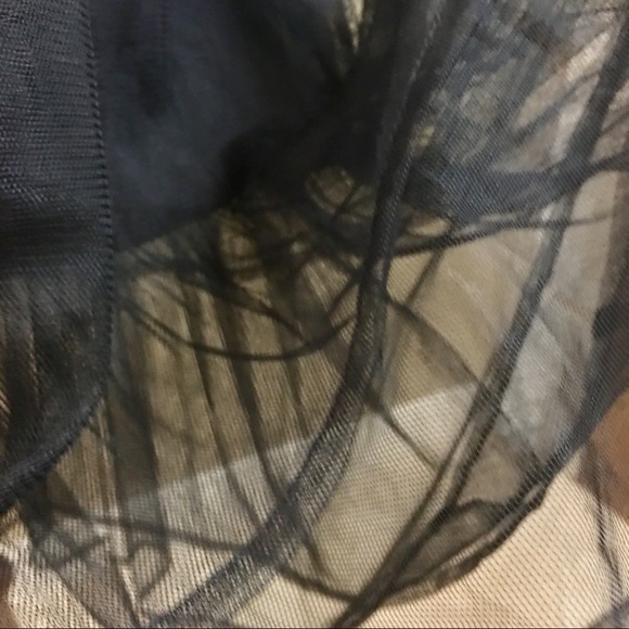 Black Layered Tulle Cocktail Dress - Picture 8 of 8