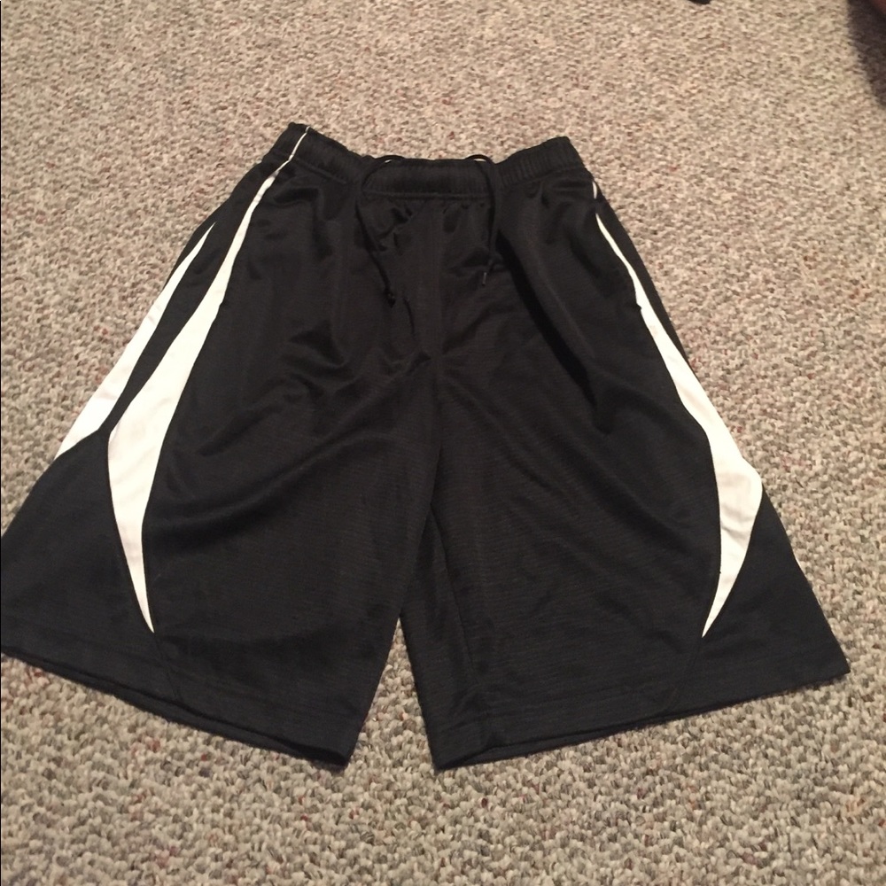 Black and white Nike basketball shorts