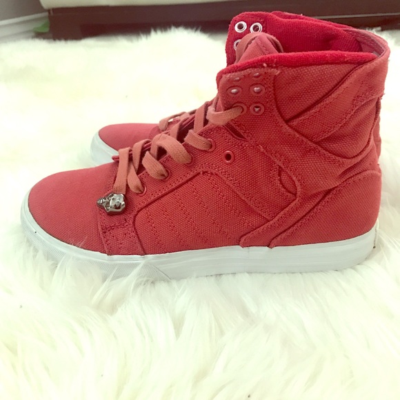 Supra Shoes Super Canvas Red Skytop Poshmark