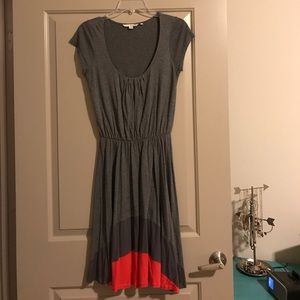 Long casual grey dress