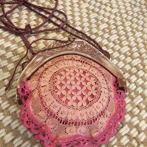 Vintage Crochet Lace Purse